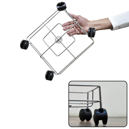 Wukusy SS square oil stand for carrying oil bottles and jars easily, ideal for organizing kitchen oils and jars efficiently.