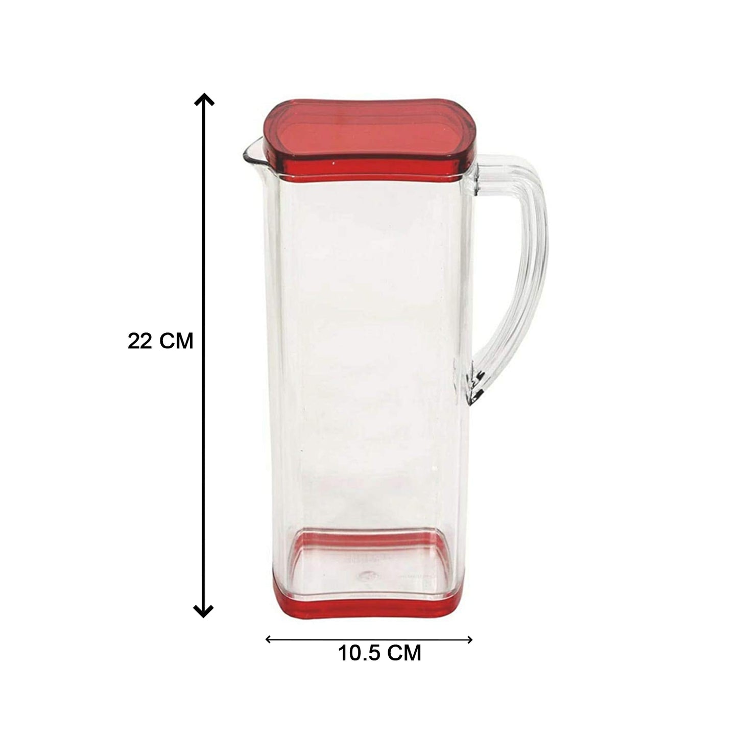 Wukusy 2000ml square water jug for carrying juices, beverages, and liquids, made of durable plastic, suitable for home and kitchen use.