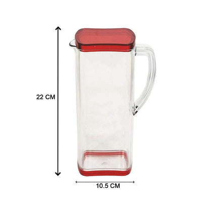Wukusy 2000ml square water jug for carrying juices, beverages, and liquids, made of durable plastic, suitable for home and kitchen use.