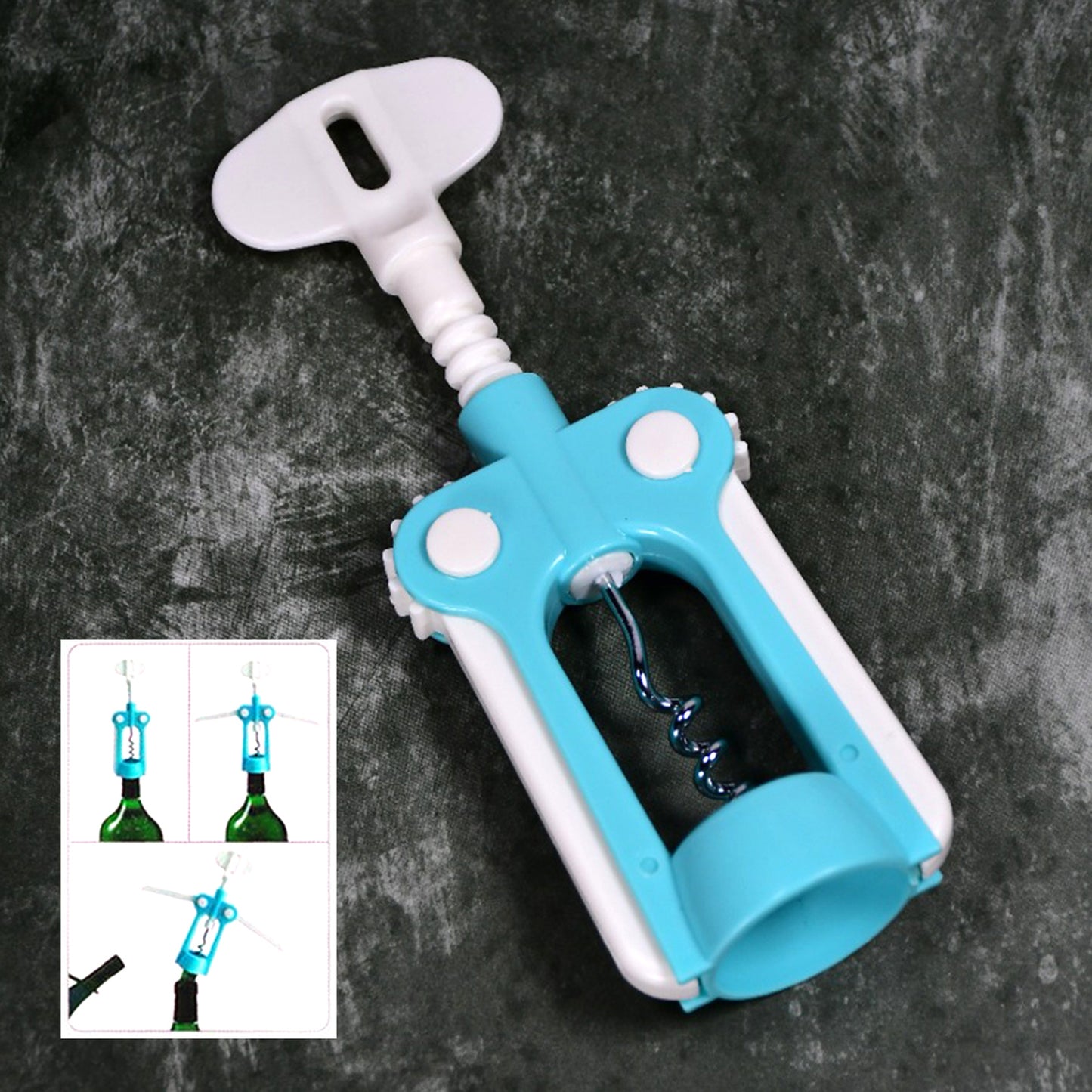 Wukusy waiter wine corkscrew and bottle opener for wine, beer caps, suitable for restaurants, bars, and home use.