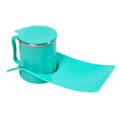 Wukusy snacks tray with a 350ml steel cup for kids, suitable for home use, featuring a durable and practical design.