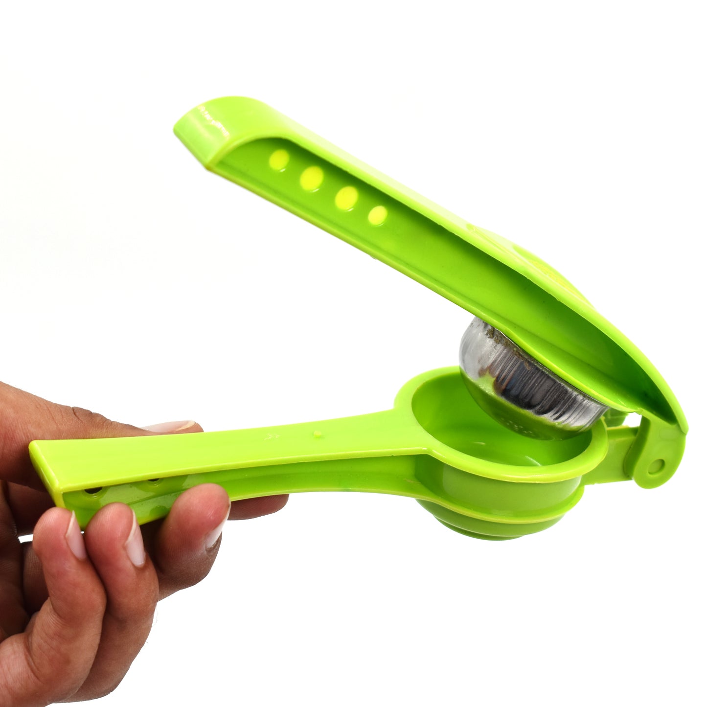 Wukusy 2-in-1 plastic lemon squeezer and opener for home and kitchen use, featuring a compact design for citrus juice extraction.
