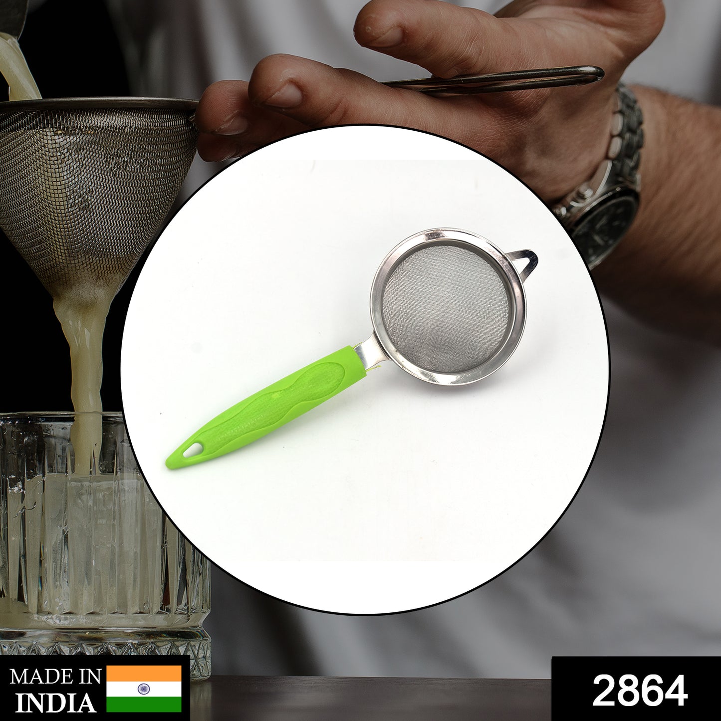 Wukusy tea and coffee strainer filter with stainless steel mesh for easy brewing and fine filtration in home kitchen use.