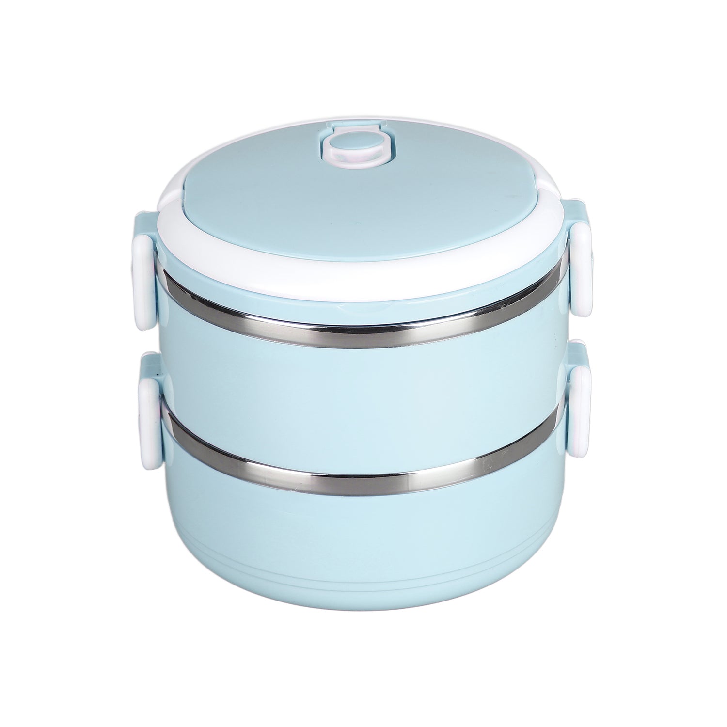 Wukusy 2873 multi-layer stainless steel hot lunch box with two compartments for home and kitchen use.