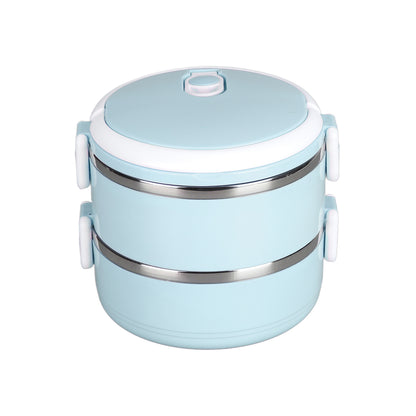 Wukusy 2873 multi-layer stainless steel hot lunch box with two compartments for home and kitchen use.