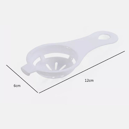 Wukusy egg yolk separator and egg white filter, kitchen tool with spoon-shaped egg divider for easy yolk and white separation.