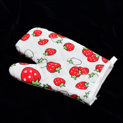 Wukusy designer multicoloured oven mitt and pot holder set for kitchen safety and colorful cooking protection.