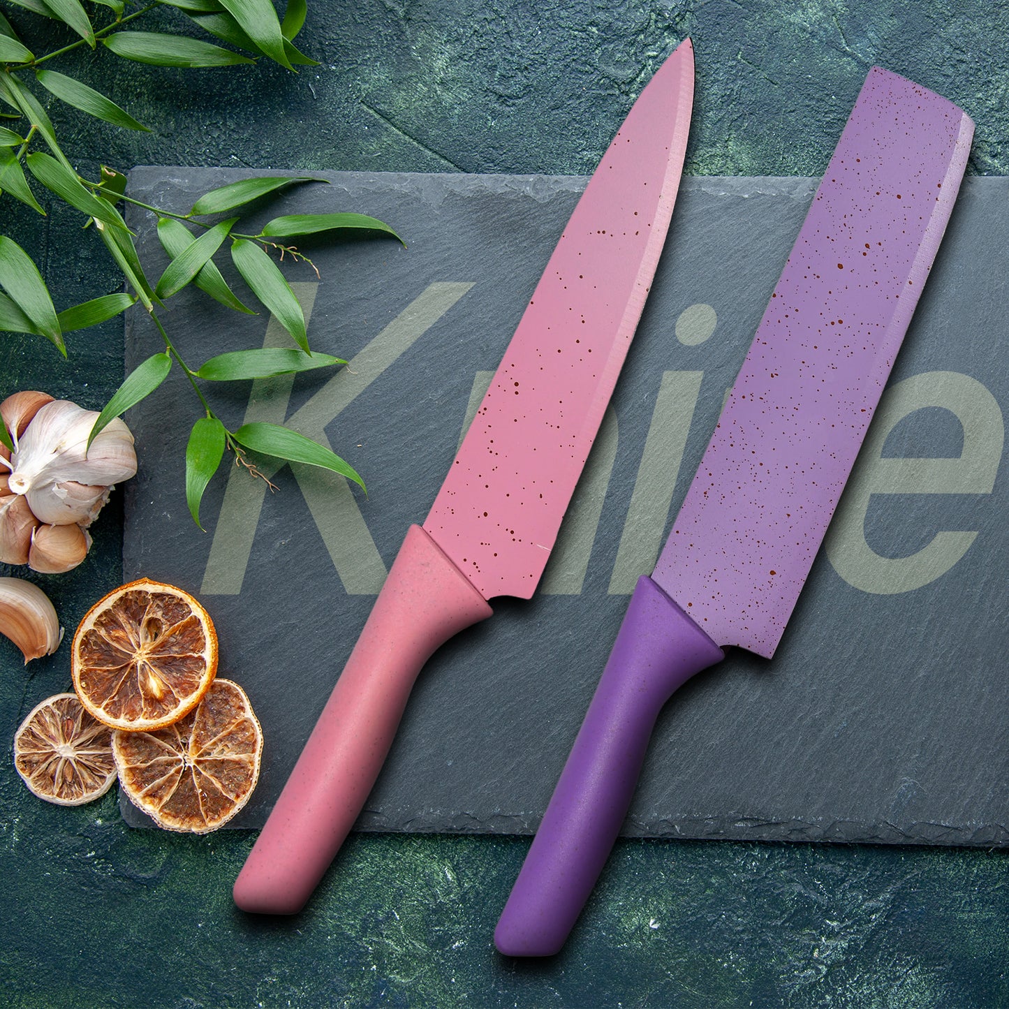 Wukusy 6-piece forged kitchen knife set with box, including professional stainless steel knives for home and kitchen use