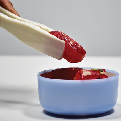 Wukusy plastic handle bread clamps and kitchen tongs, durable cooking tongs for baking and food handling in the kitchen