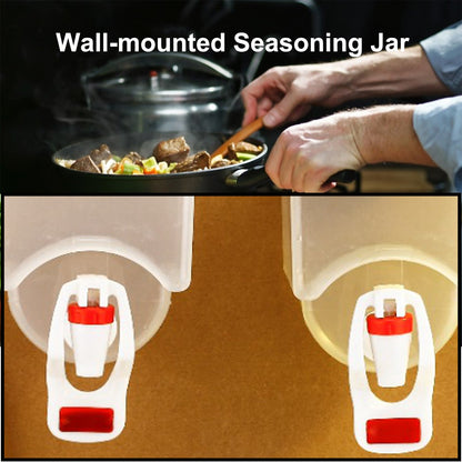 Wukusy wall-mounted oil dispenser bottle in stainless steel, 1100ml capacity, ideal for kitchen storage and cooking.