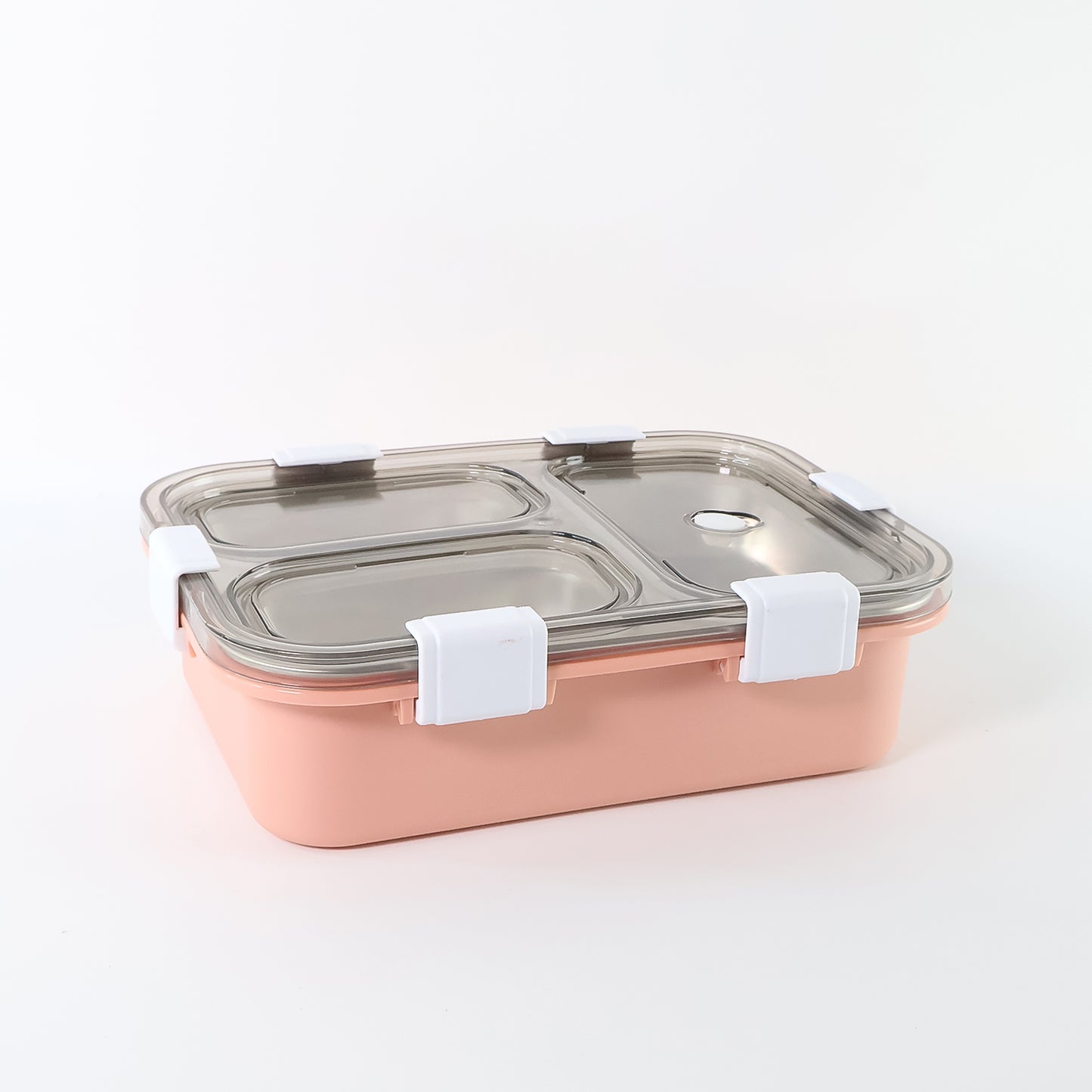 Wukusy 3-compartment lunch box for home and kitchen, featuring separate sections for storing different foods.
