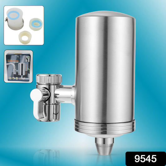 Wukusy 304 stainless steel faucet mount water filter and purifier set for clean drinking water in home and kitchen.