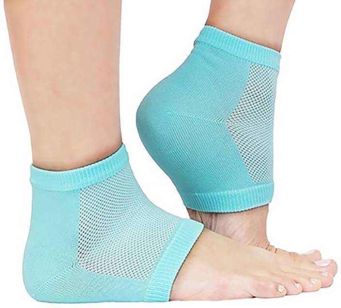 Wukusy 343 Heel Pain Relief Silicone Gel Heel Socks in multicolor, designed for comfort and support during home use.