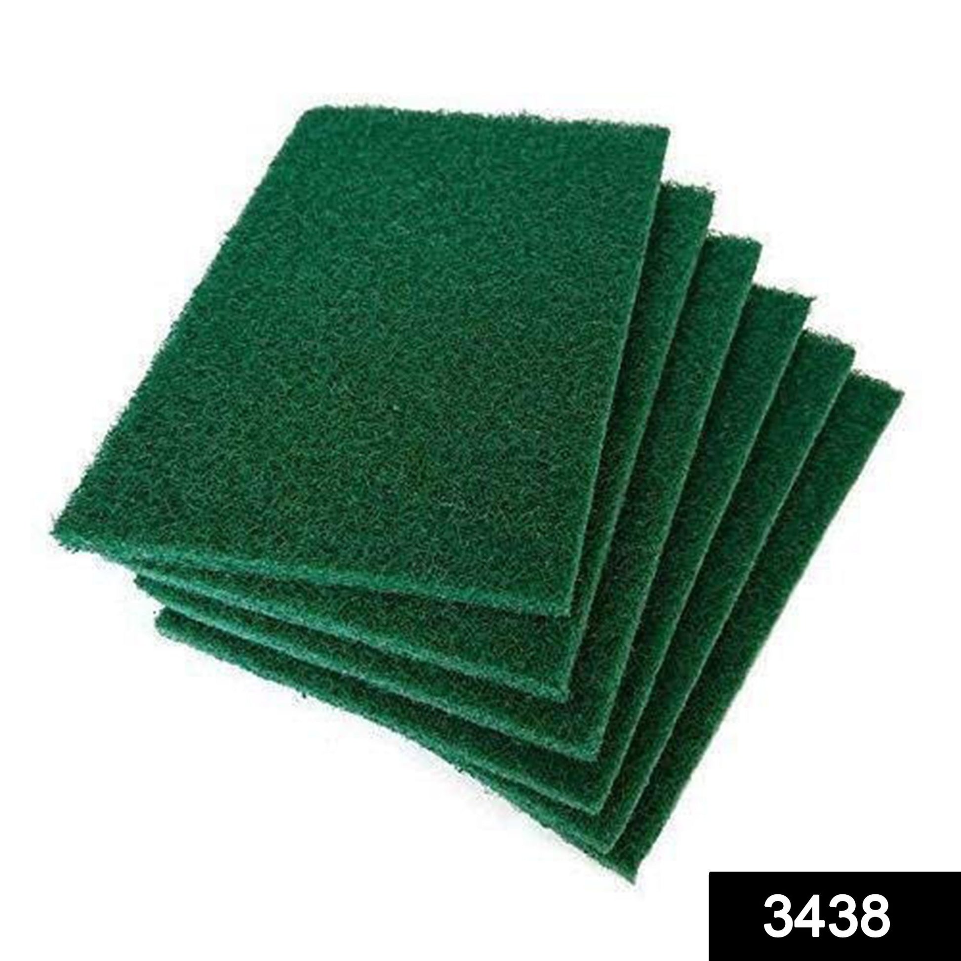 Aqua green Wukusy scrub sponge cleaning pad, ideal for kitchen and household cleaning tasks, with textured surface for scrubbing.