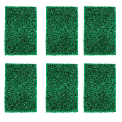 Aqua green Wukusy scrub sponge cleaning pad for kitchen and home cleaning, showing textured surface for scrubbing durability.