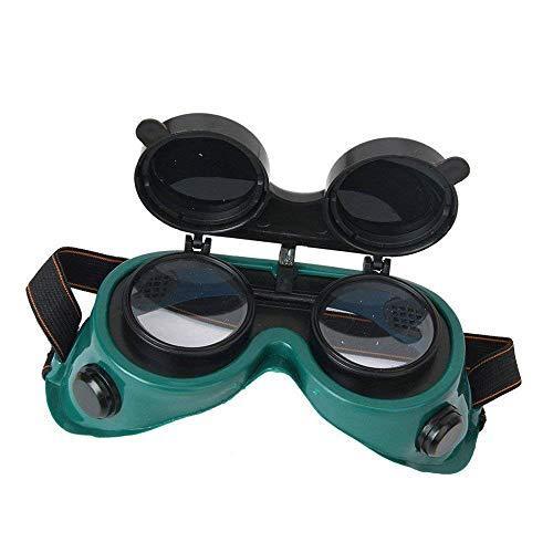 Large dark green Wukusy welding goggles with protective lenses, designed for home and kitchen safety and welding projects.