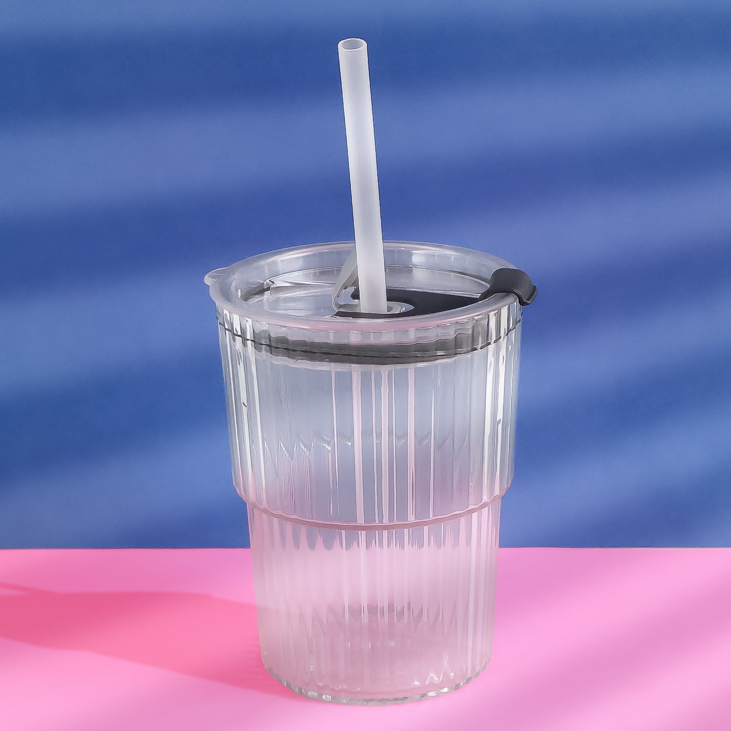 Wukusy Monaco 450ml transparent plastic cup for home and kitchen use, showcasing a clear, durable drinking cup design.