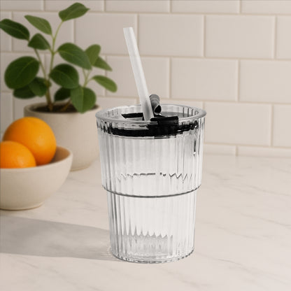 Clear 450 ml Monaco Premium plastic cup by Wukusy, perfect for home and kitchen use, with a transparent design and sturdy build.