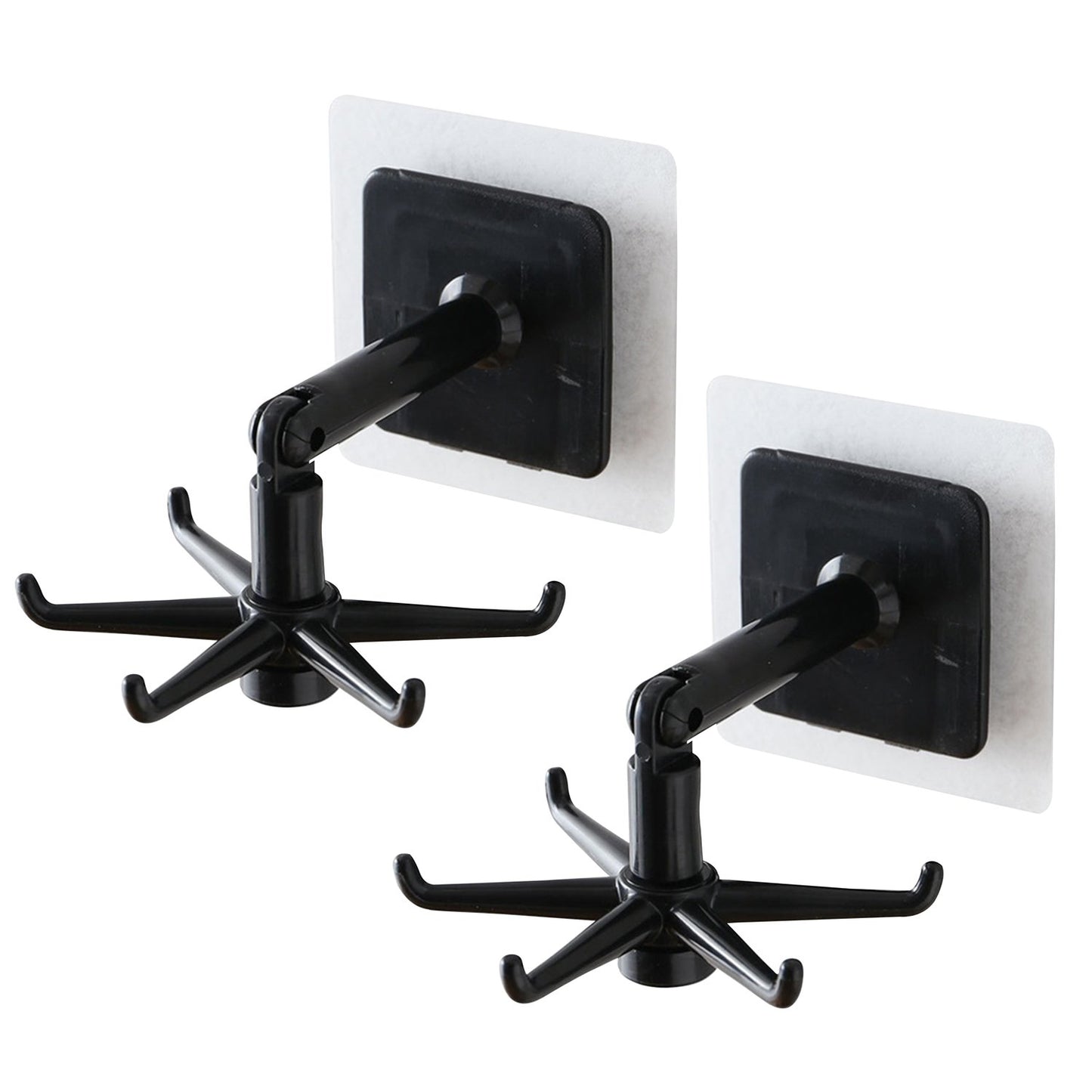 Wukusy 360 rotatable hanging hooks in brown box, pack of 2, ideal for versatile home and kitchen organization.