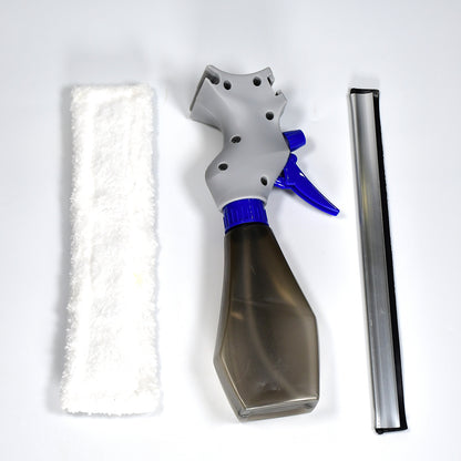 Wukusy 4946 plastic Easy Glass Cleaner 3-in-1 spray cleaning brush for kitchen and home use, with ergonomic handle and cleaning bristles.