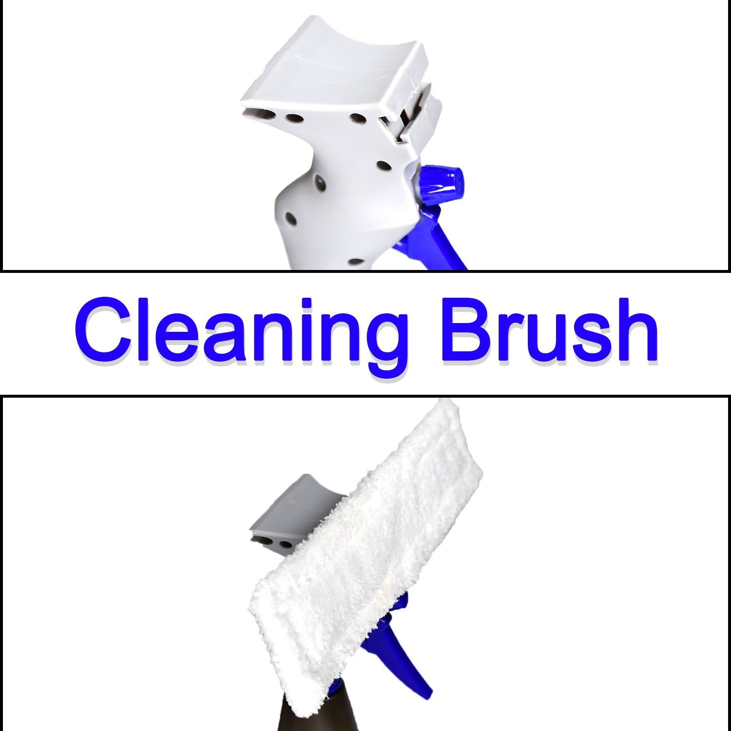 Wukusy 4946 Plastic Easy Glass Cleaner 3-in-1 spray cleaning brush, home and kitchen glass cleaning tool.