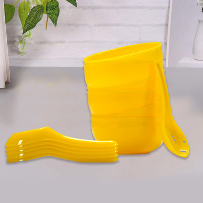 Wukusy plastic soup bowl and spoon set for kitchen and home use, with a bowl and matching spoon on a white background.