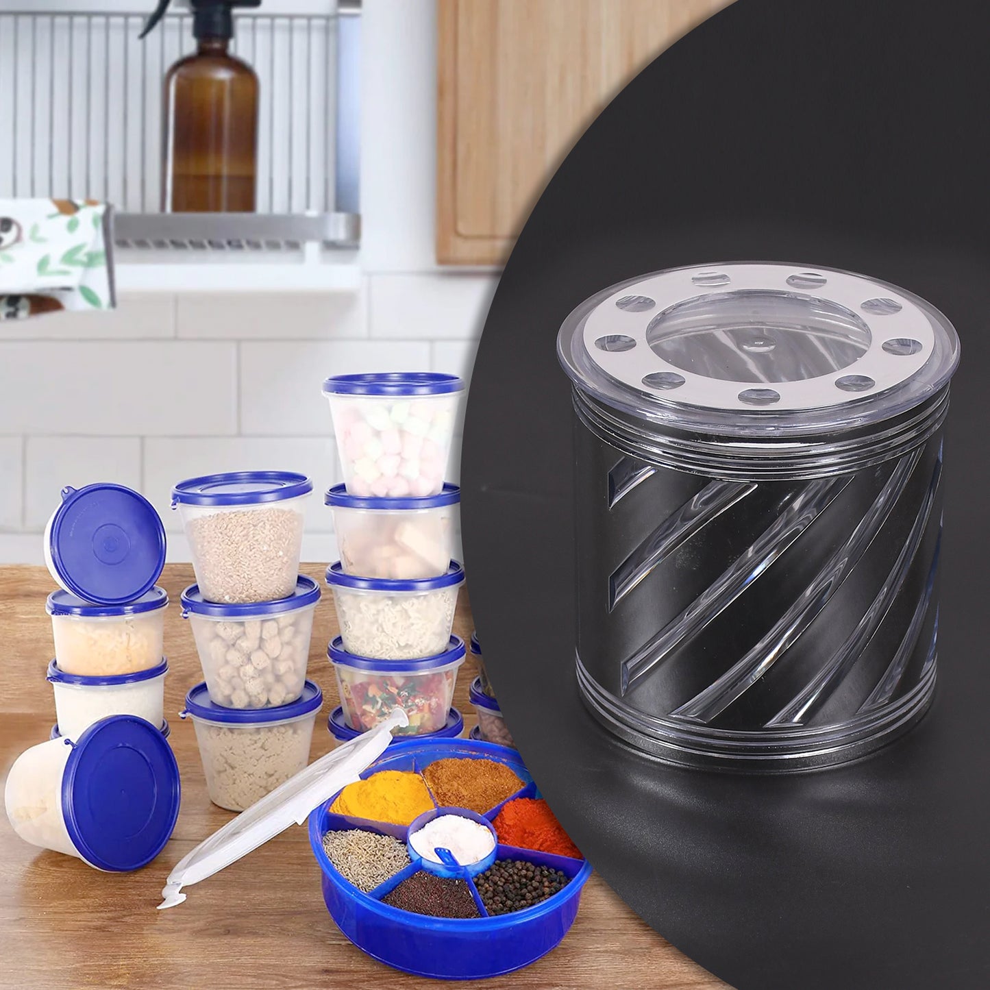 Wukusy 750ml dry fruit container and storage box, airtight kitchen storage for home use, made of durable plastic.