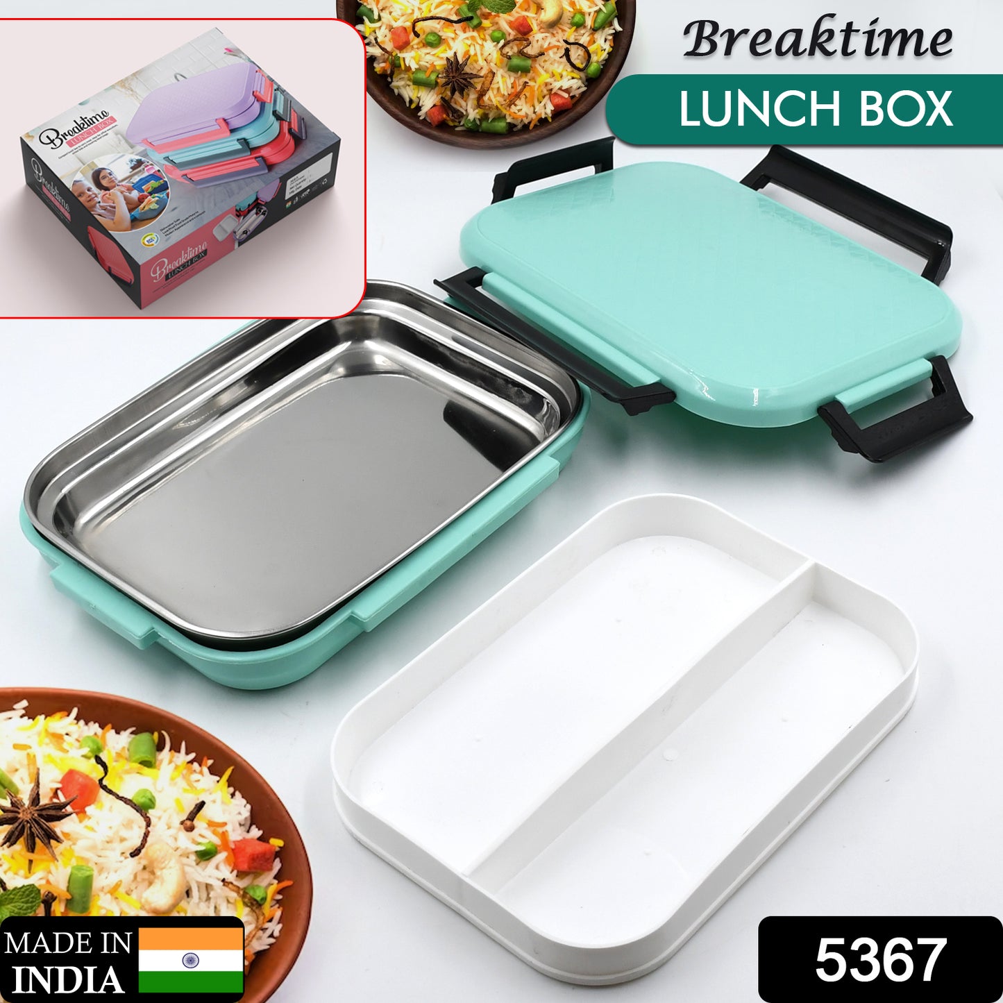 Wukusy insulated lunch box and food containers for school, with vibrant design, leak-proof, BPA-free, perfect for outdoor and school lunches.