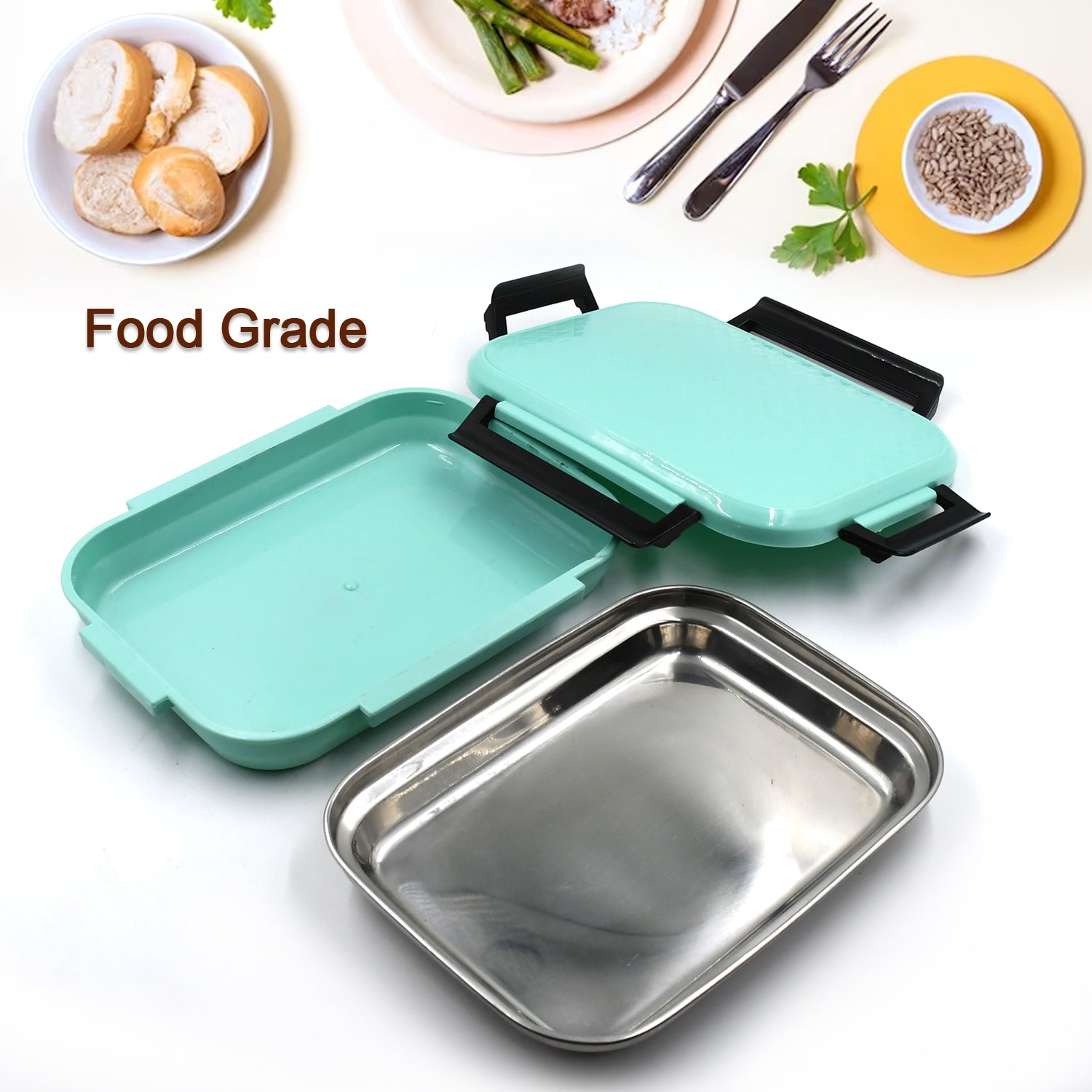 Wukusy insulated lunch box with vibrant design, leak-proof, BPA-free, and anti-scalding features perfect for school or outdoor meals.