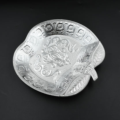 Wukusy decorative Mukhwas serving tray with intricate design, perfect for dry fruits, candies, and snacks in a home kitchen setting.