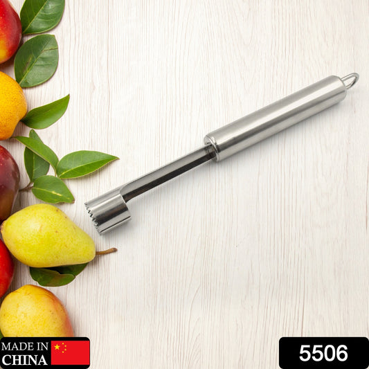 Wukusy stainless steel fruit core remover set for apples and pears with soft handle, kitchen prep tool, dishwasher safe.
