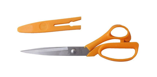 Wukusy 8-inch stainless steel scissors with cover, ideal for home and kitchen use, featuring durable blades and safety cover.