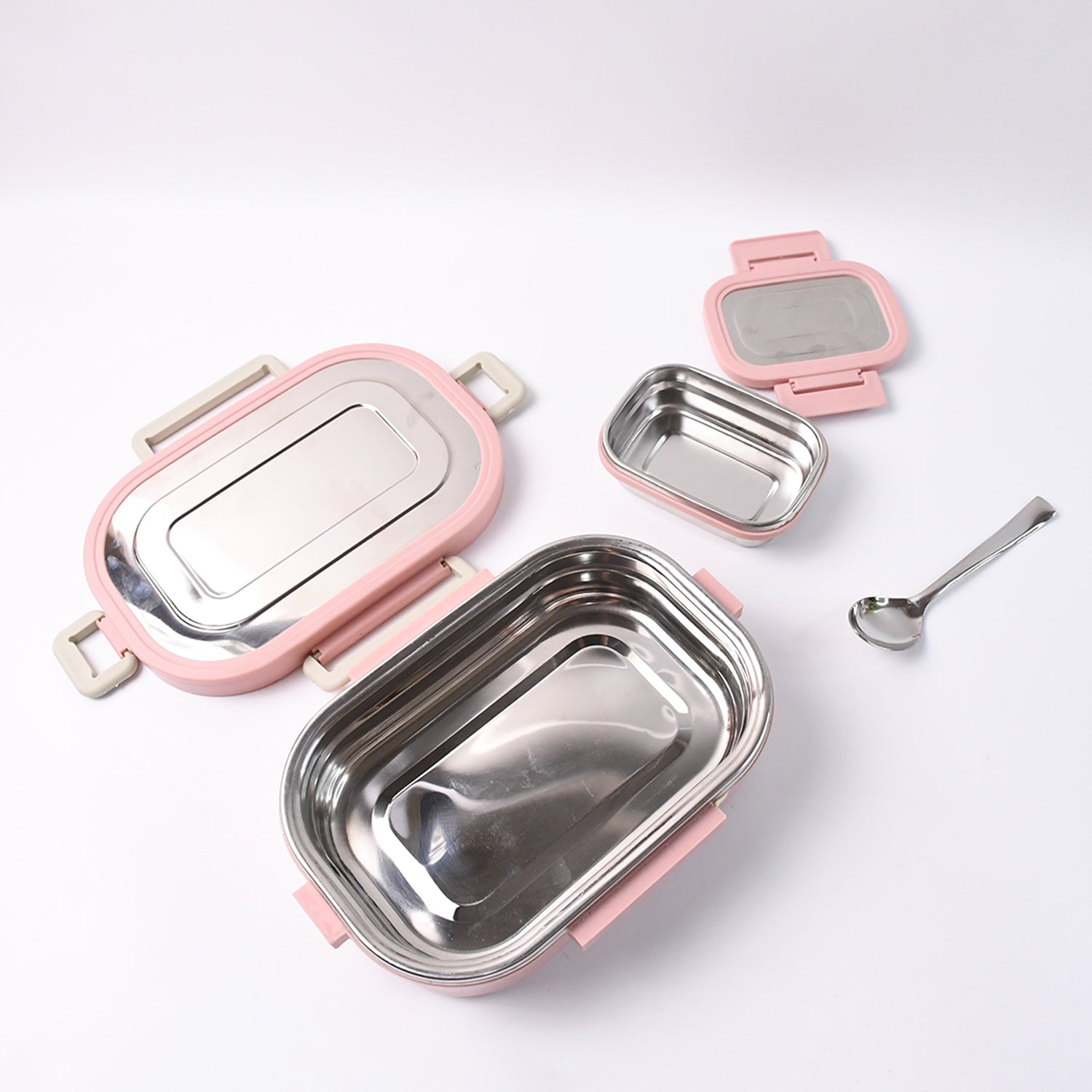 Wukusy Miracle Carry Lunch Box set with two 400ml microwave-safe lunch boxes and insulated bag, featuring two compartments.
