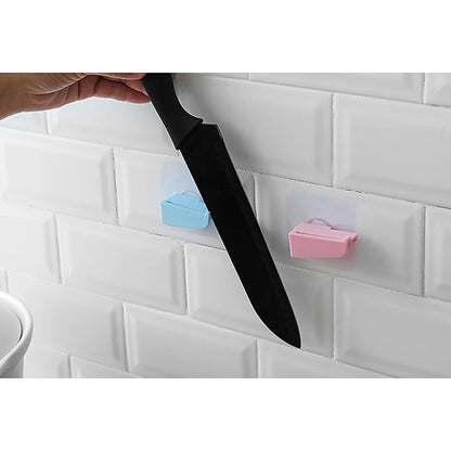 Wukusy punch-free wall-mounted knife holder, kitchen tool rack with slots for storing knives and kitchen utensils.