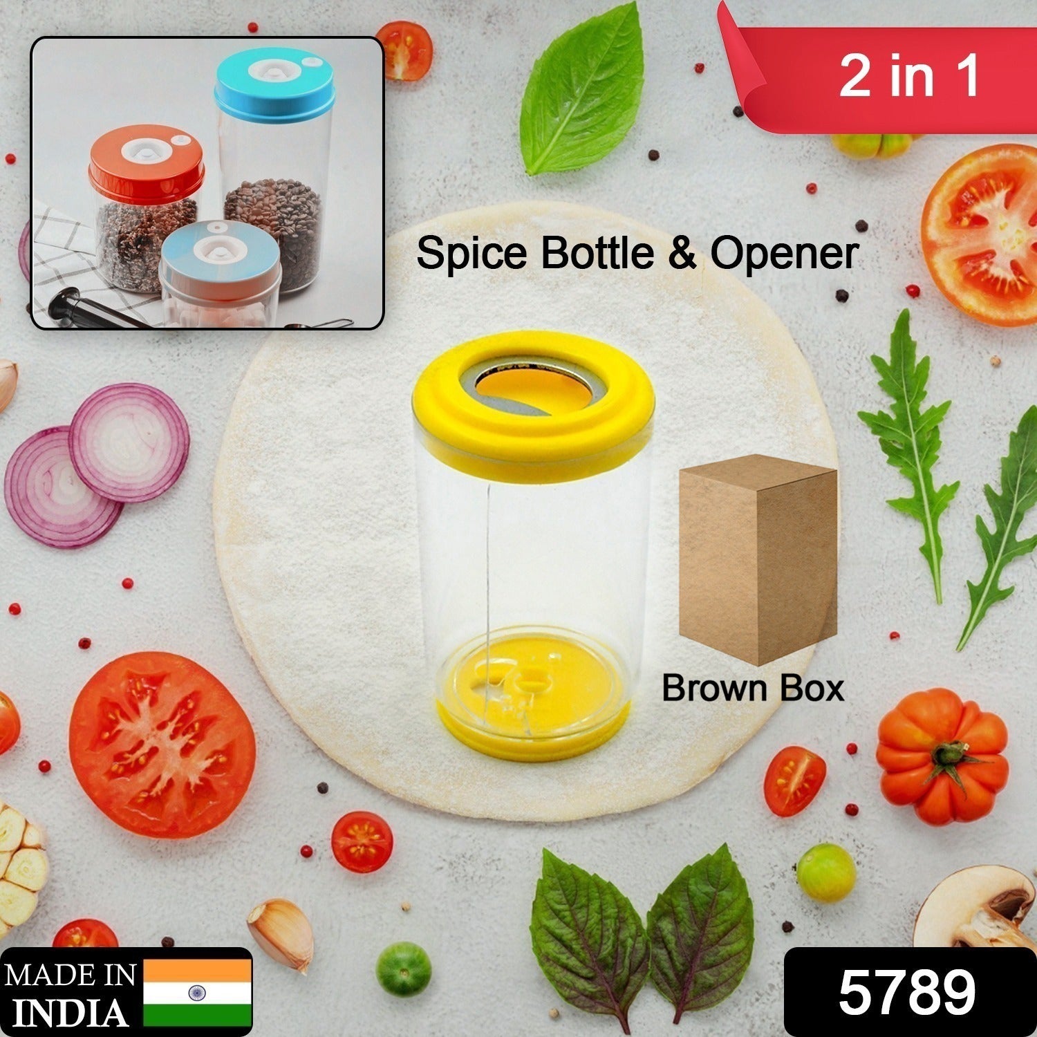 Wukusy salt bottle salt dispenser with opener, high-quality plastic shaker for home, picnic, or camping use.