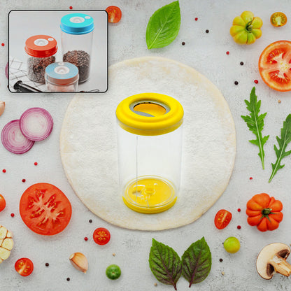 Wukusy salt bottle and shaker set with opener, high-quality plastic seasoning shakers for home cooking, camping, or picnics.