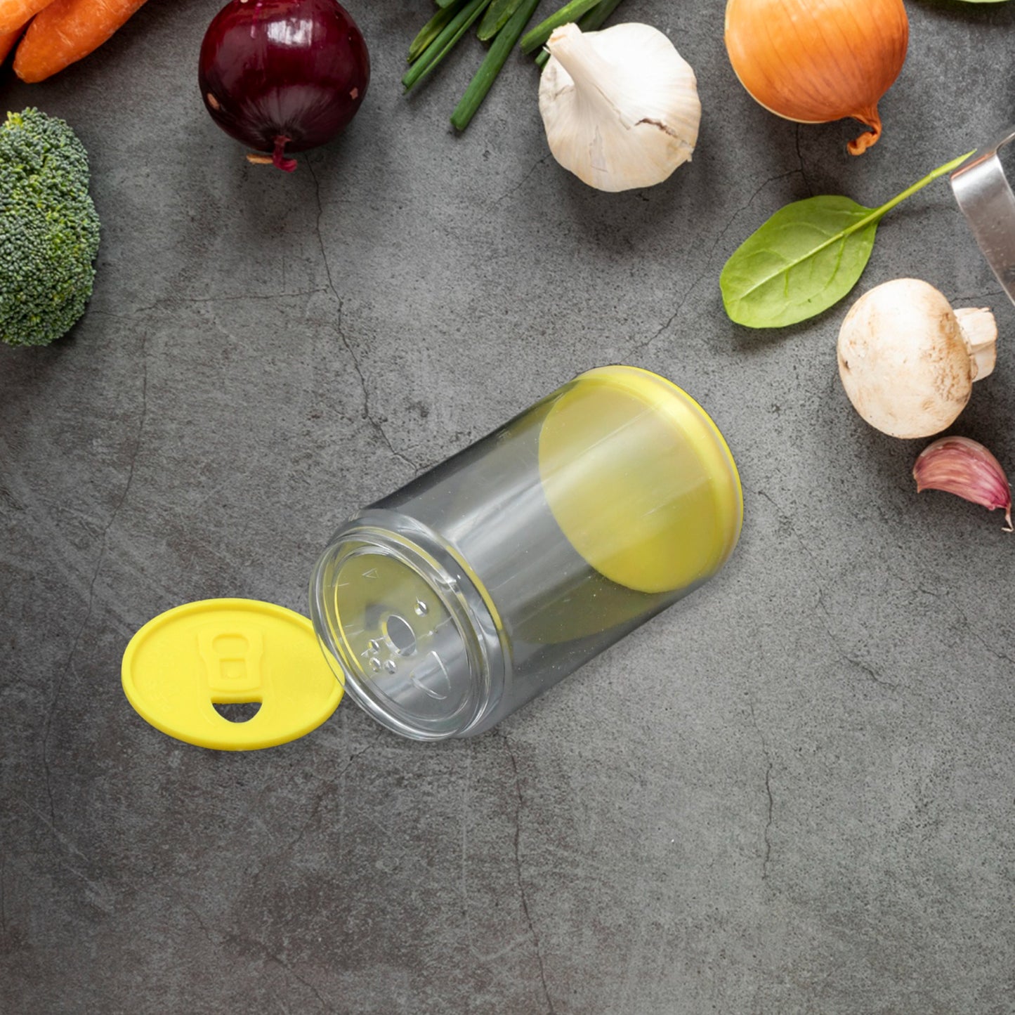 Wukusy salt bottle and shaker set made of high-quality plastic, ideal for home cooking, camping, and picnics.
