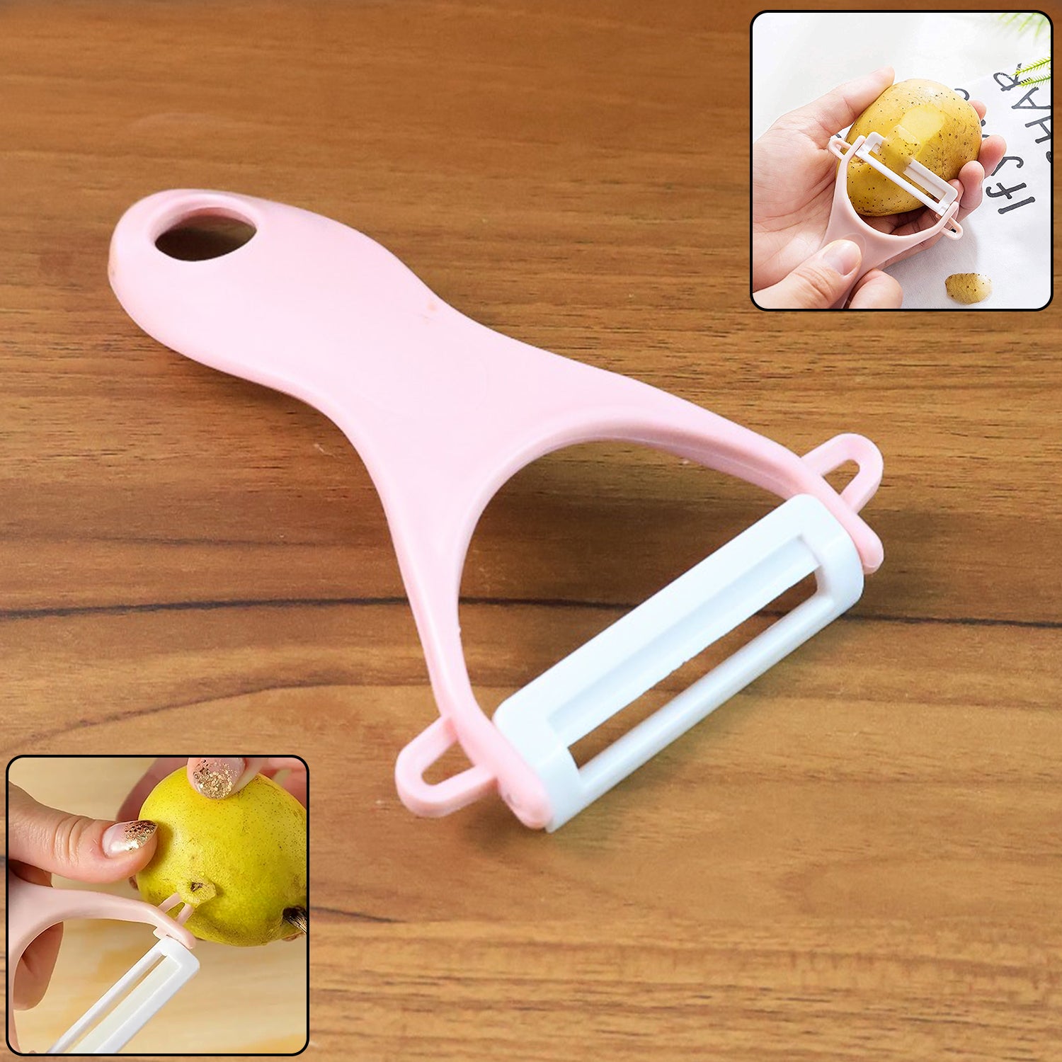Wukusy stainless steel blade peeler for professional and household kitchens, featuring a versatile design for peeling fruits and vegetables.