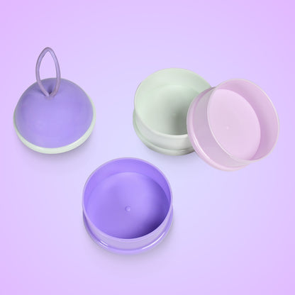 Green Wukusy 3-layer lunch box with unique design, featuring a liquid food container and multiple compartments for packed meals.