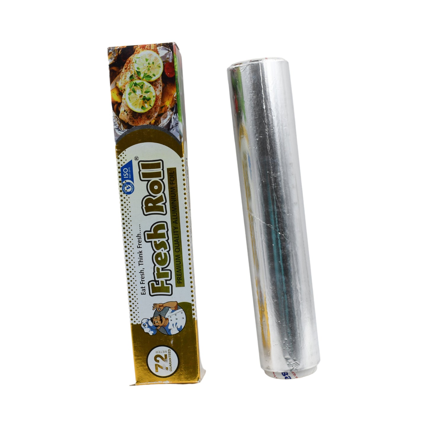 Wukusy premium food-grade aluminum foil roll, heavy-duty, non-stick, thick, ideal for baking and grilling, 72 meters length.