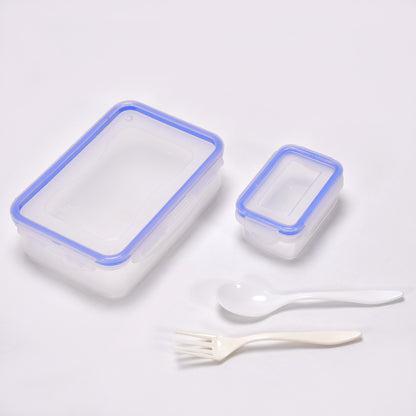 Wukusy 7070 multipurpose air-tight lunch box with four side locks and small square container for food storage in home and kitchen.