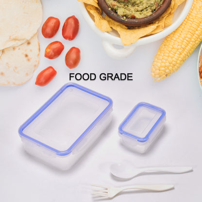 Wukusy 7070 multipurpose food-grade lunch box with four-sided lock and small square container for home and kitchen use