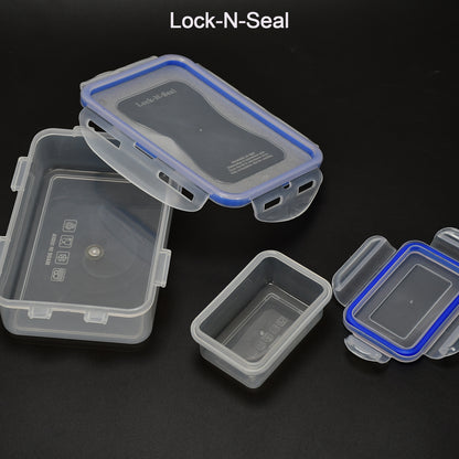 Wukusy 7070 multipurpose air-tight lunch box with four side locks and small square container, food-grade plastic, suitable for home and kitchen.