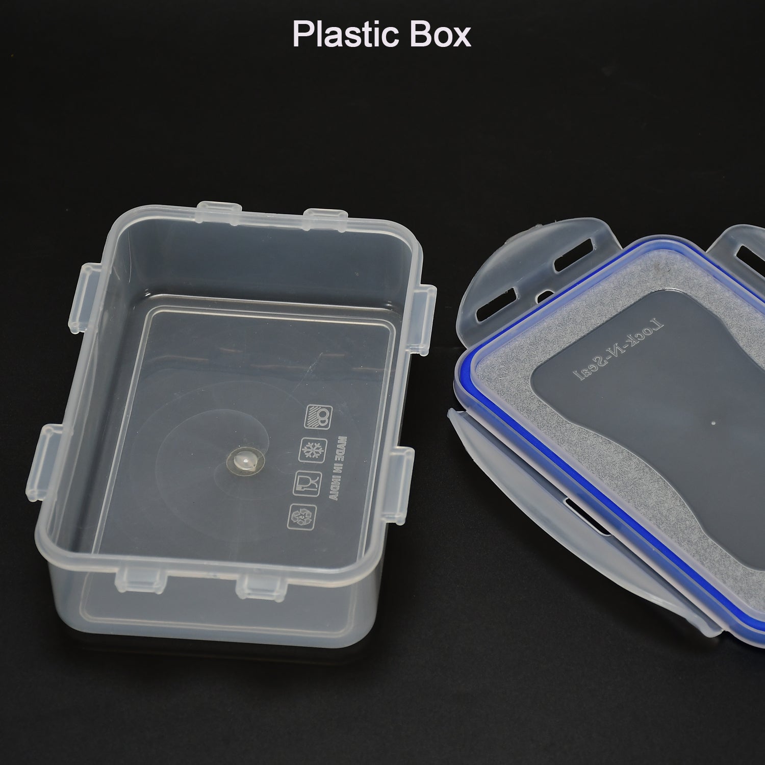 Wukusy 7070 multipurpose airtight lunch box with 4-side lock and small square container for food storage in home and kitchen.