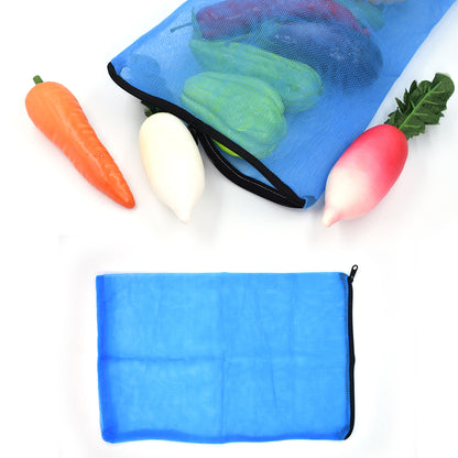 Wukusy Food Covers Fridge Storage Bag for vegetables and fruits with zipper, reusable kitchen storage solution for fresh produce.