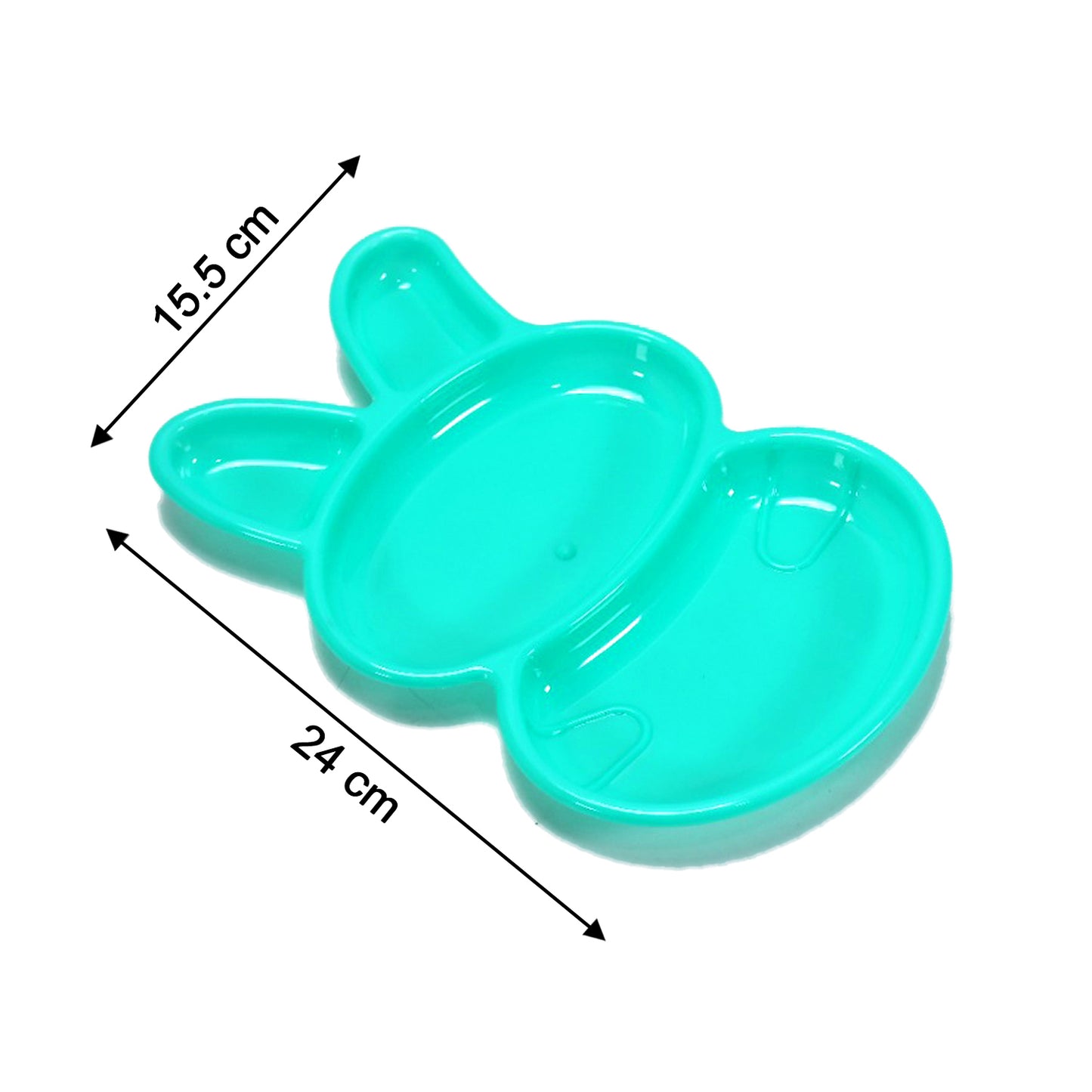 Set of six multicolor rabbit-shaped dishes for kids by Wukusy, perfect for home and kitchen use.