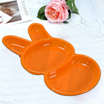 Set of 6 multicolor rabbit-shaped dishes for kids by Wukusy, ideal for home and kitchen use.