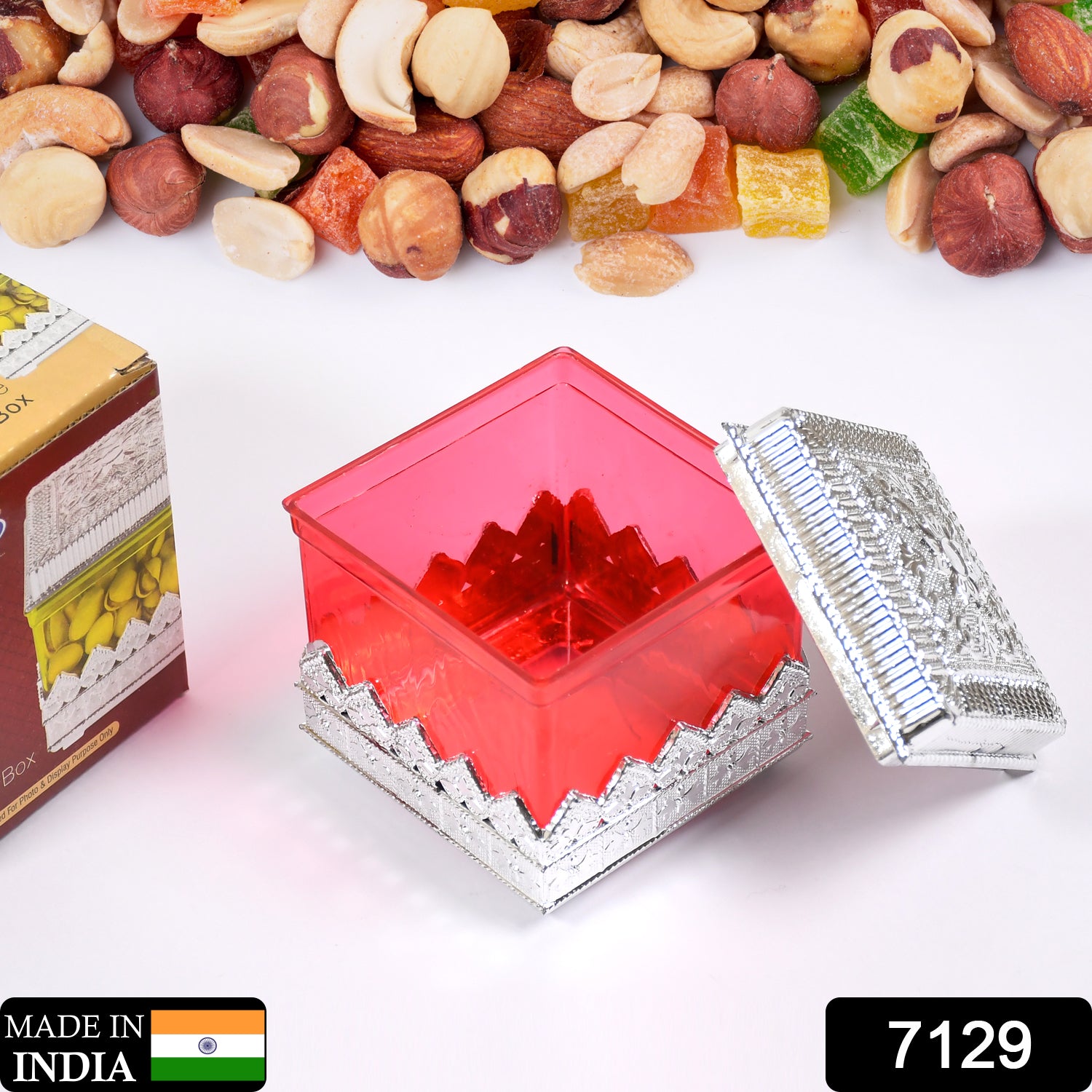 Wukusy Ruby Dryfruit Storage Container with attractive design, ideal for home kitchen organization and gifting purposes