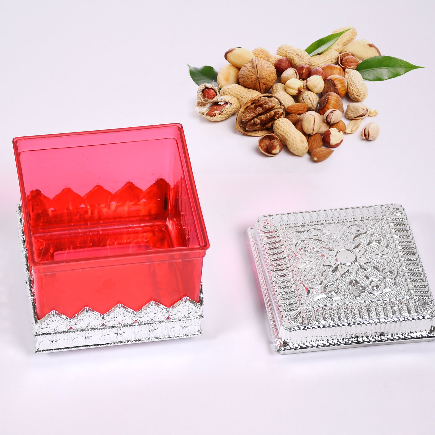 Wukusy Ruby Dryfruit Storage Container with attractive design, ideal for home, kitchen use, and gifting.