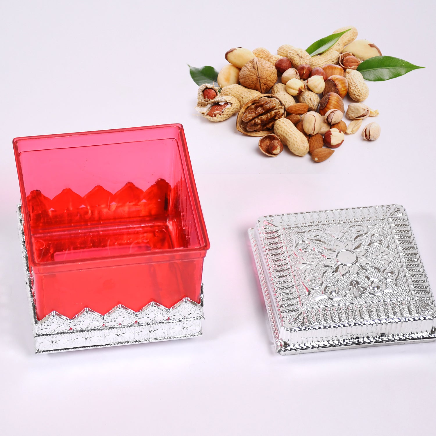 Wukusy Ruby Dryfruit Storage Container with attractive design, ideal for home, kitchen use, and gifting.